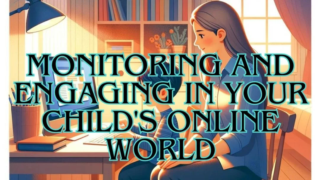 A mom monitoring her childs online activity. Monitor your childs cell phone